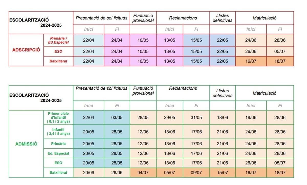 CALENDARIO ESCOLARIZACION CURSO 2024-2025