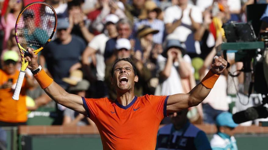 Rafa Nadal suma su 17ª victoria del año en Indian Wells con otra remontada