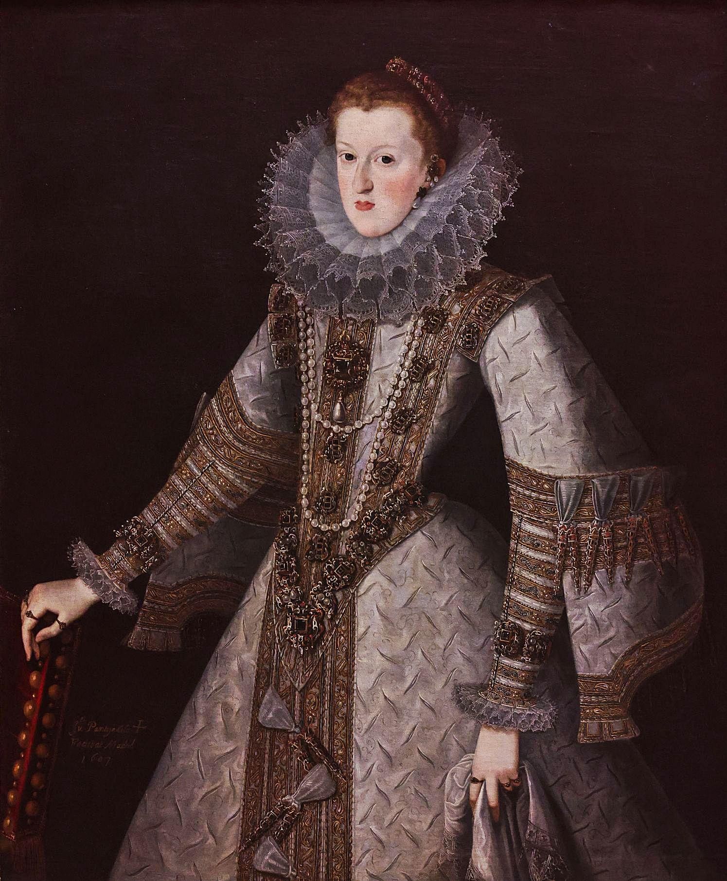 &quot;Retrato de Margarita de Austria&quot;. Pintáu por Juan Pantoja de la Cruz nel 1607