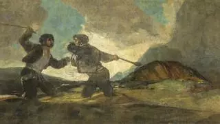 No, los personajes de ‘Duelo a garrotazos’ de Goya no tienen los pies enterrados en el suelo