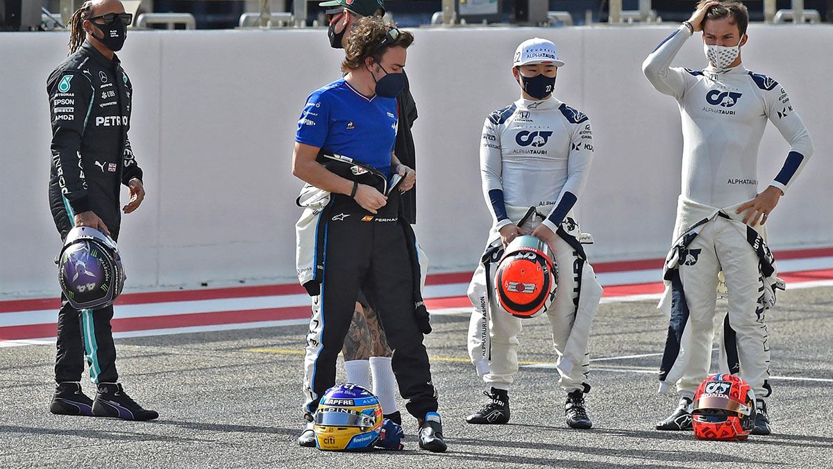 Fernando Alonso en el circuito de Bahréin