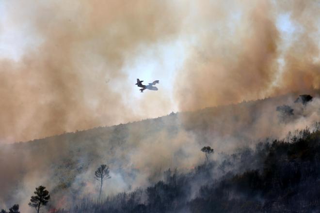 Wildfire in Greeces Attica region