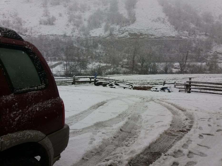 Tiempo en Asturias: La nieve cubre de blanco las zonas altas de la región