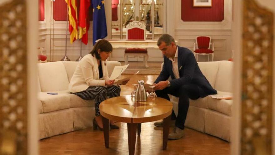 Bonig y Cantó, hoy, en un encuentro en las Cortes Valencianas para hablar de posibles