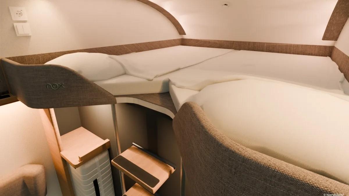 Interior d'una de les cabines de Nox.