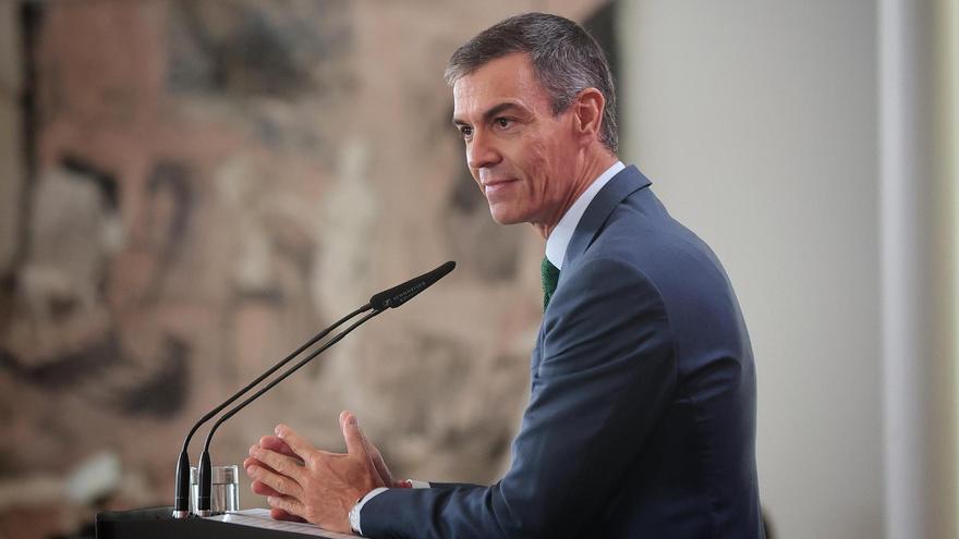 El president espanyol, Pedro Sánchez, aquest dilluns en un acte sobre IA