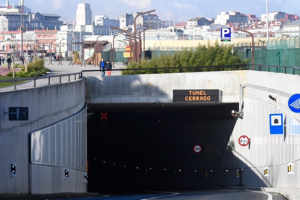 Cortado un tramo del túnel de O Parrote