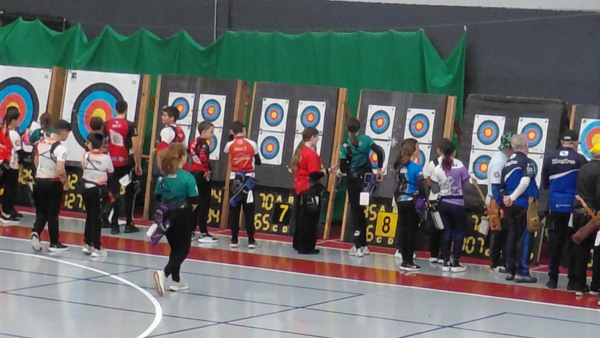 Un momento de la competición disputada en el pabellón de Meis