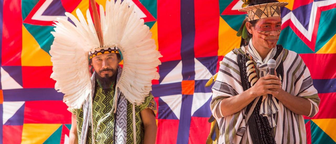 Dos de los líderes espirituales que participaron en las jornadas en el Polvorín.