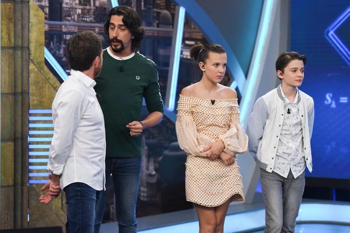 Millie Bobby Brown y Noah Schnapp en El Hormiguero