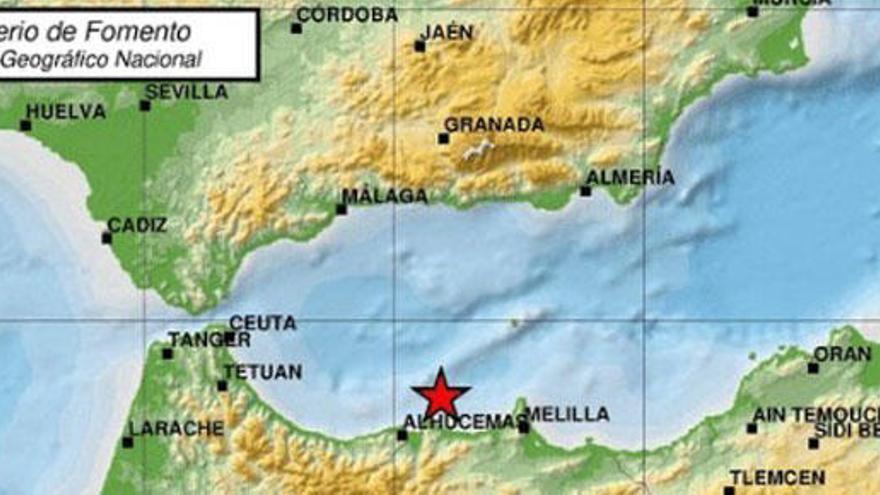 El epicentro del terremoto de 4,5 grados.