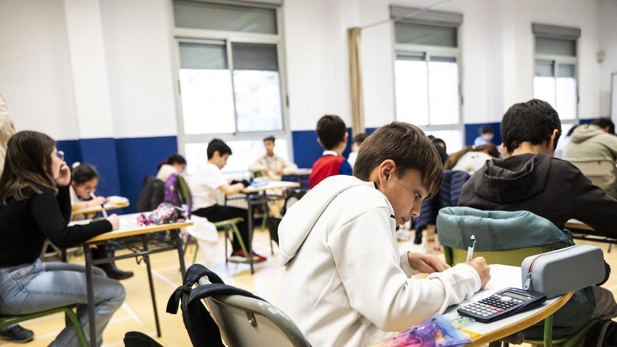 Alumnos de un colegio en Extremadura