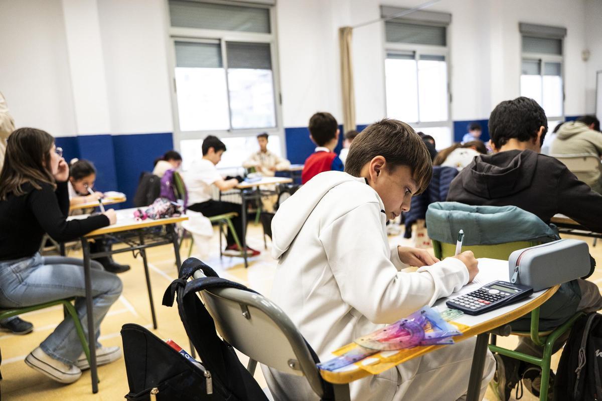 Alumnos de un colegio en Extremadura