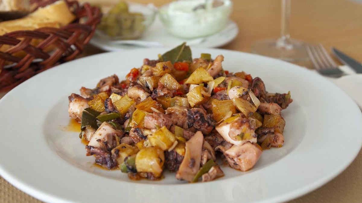 Una típica frita de pulpo.