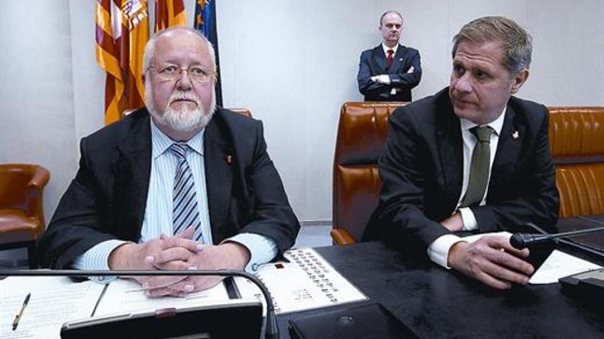 Salvador Esteve, presidente de la Diputación de Barcelona, y Alberto Fernández, exvicepresidente, en el 2012.