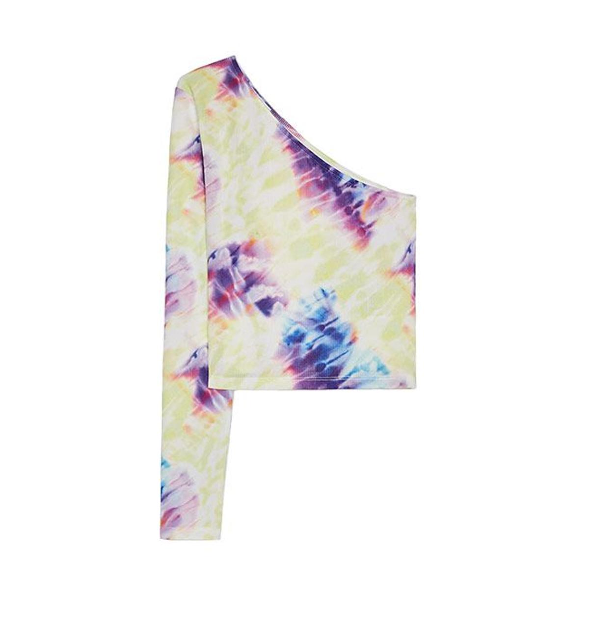 Top asimétrico Tie Dye de Bershka