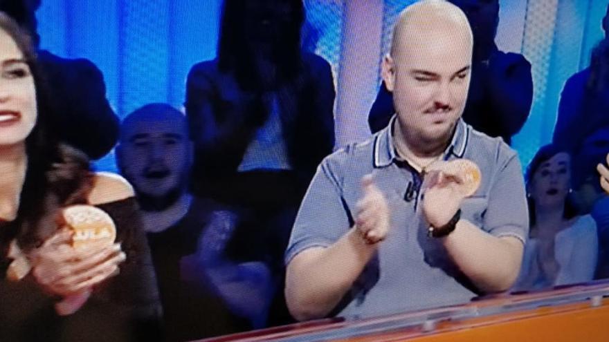 Fran González, durante un concurso de Pasapalabra en Telecinco