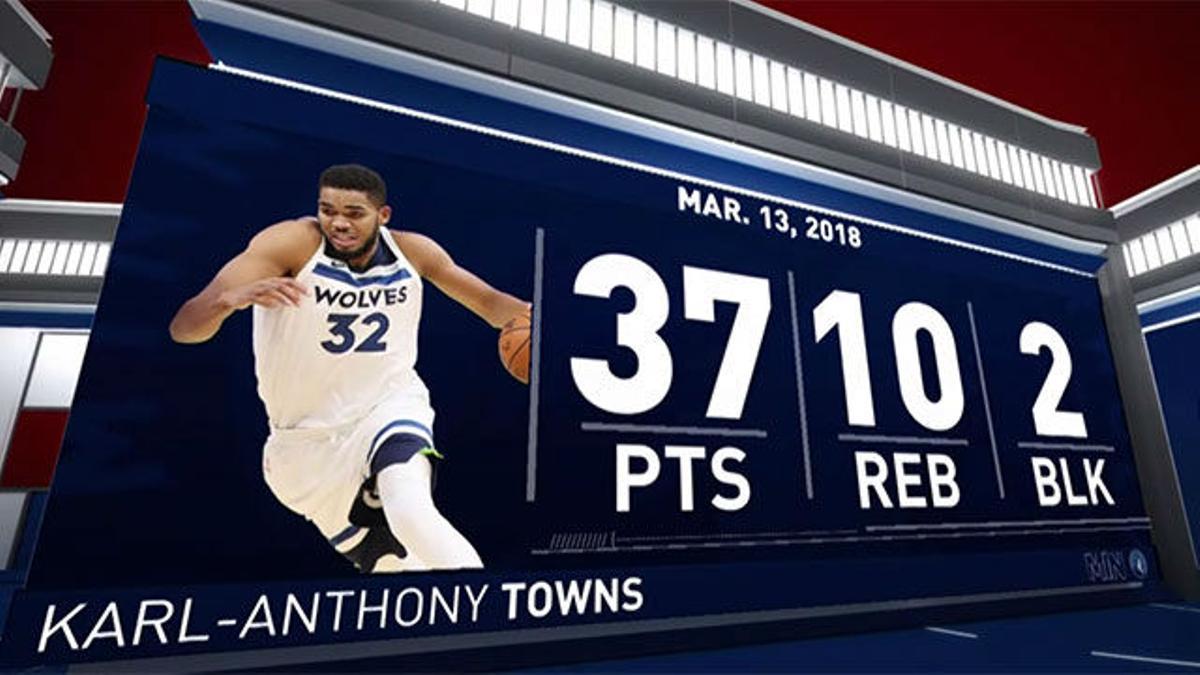 NBA VIDEO | La exhibición de Karl-Anthony Towns