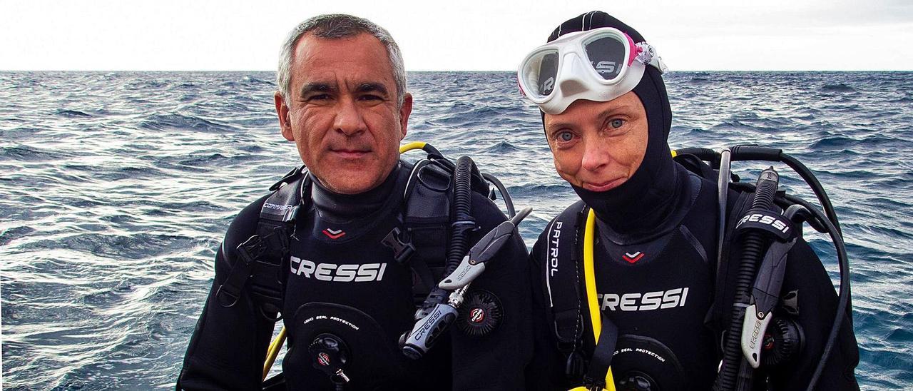 Jorge Candán, con su pareja Pilar Barros.