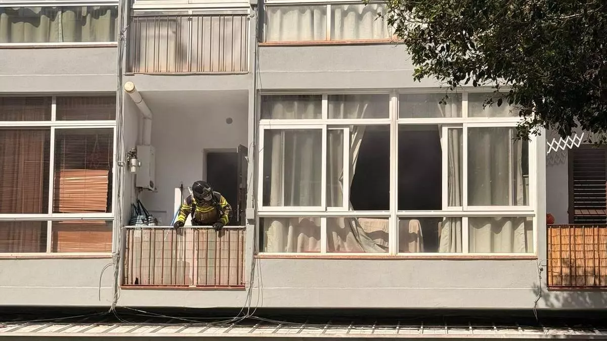 Rescatan con vida a un gato en el incendio de una vivienda en Ibiza