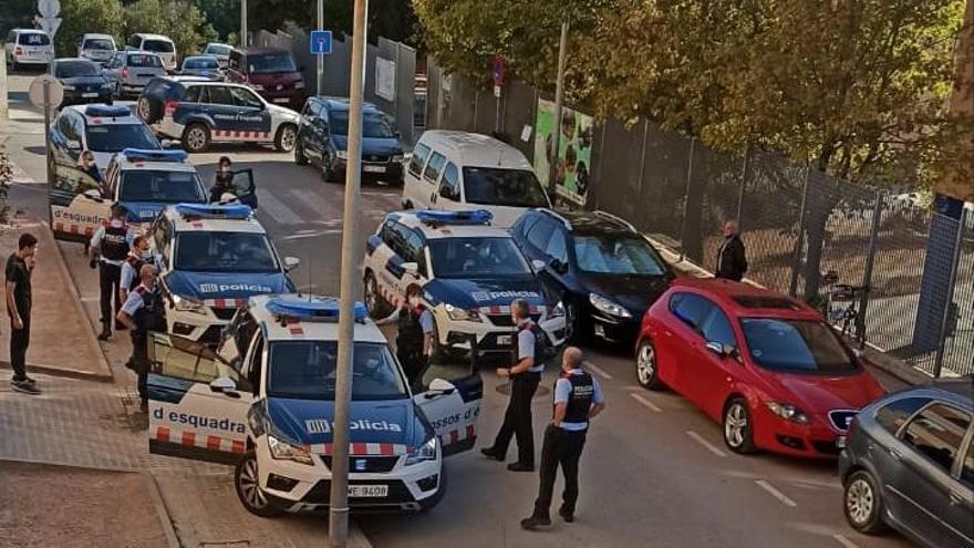 Els Mossos han fet un ampli desplegament a la  zona