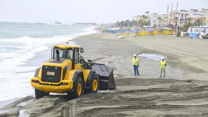 Imagen de los trabajos que se ejecutan en las playas.