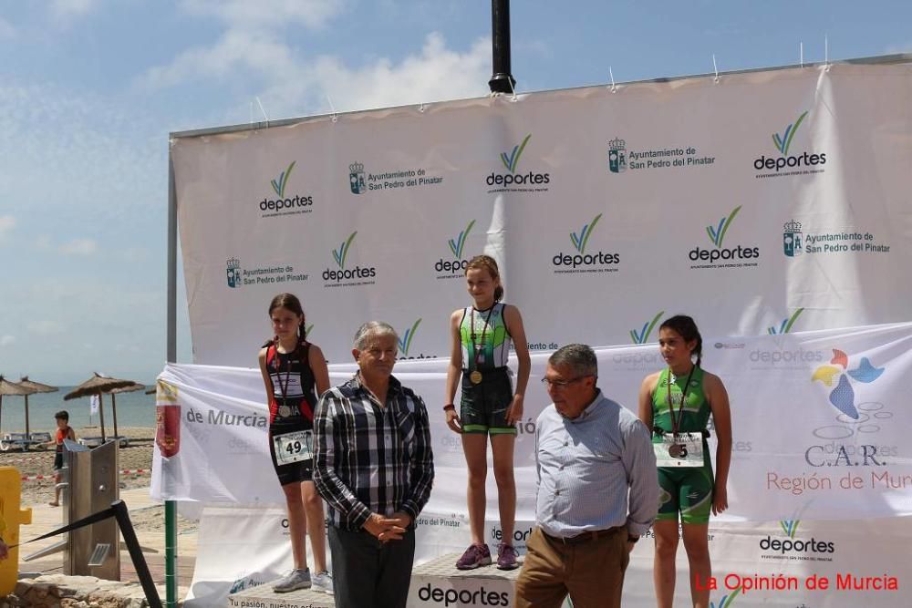 Final de triatlón de deporte escolar