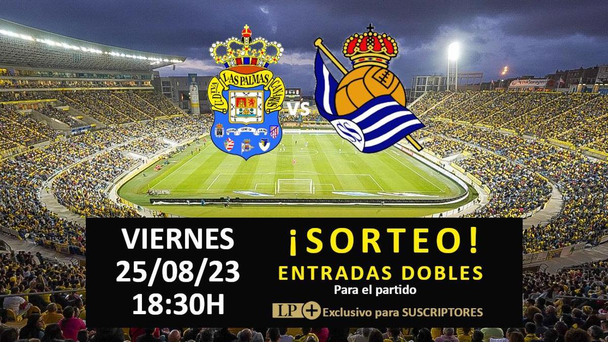 LA PROVINCIA sortea entradas dobles para el partido UD Las Palmas - Real Sociedad