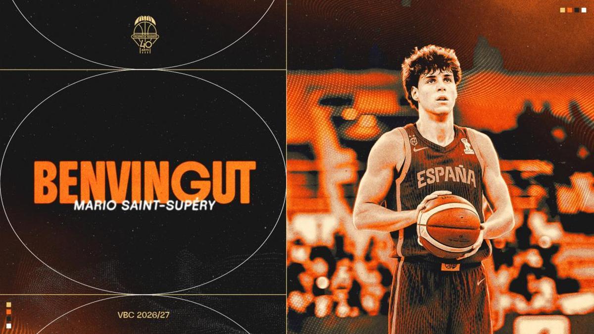 Valencia Basket ata a una joya del baloncesto español: Mario Saint-Supéry firma hasta 2030