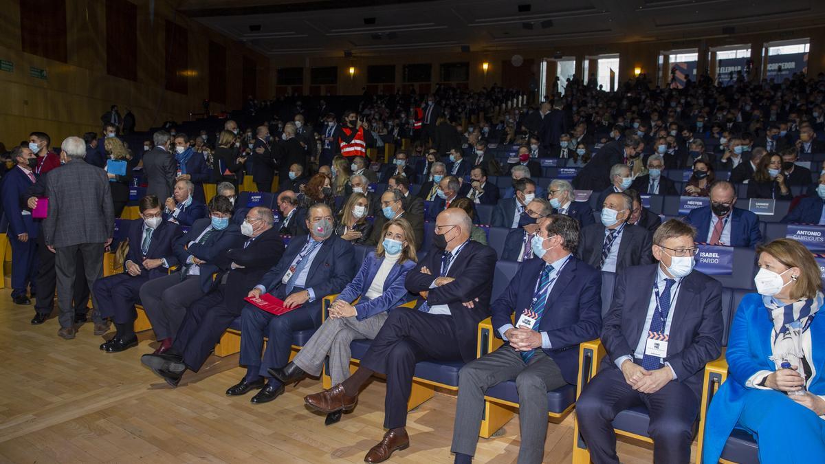 Los empresarios en el palacio de congresos de Madrid en el último gran acto empresarial celebrado el 10 de noviembre de 2021