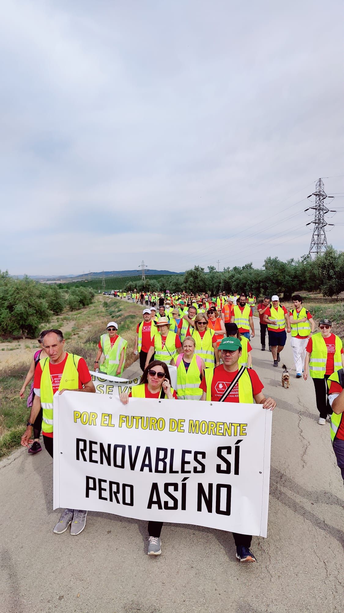 Marcha de protesta contra la megaplanta solar del Alto Guadalquivir