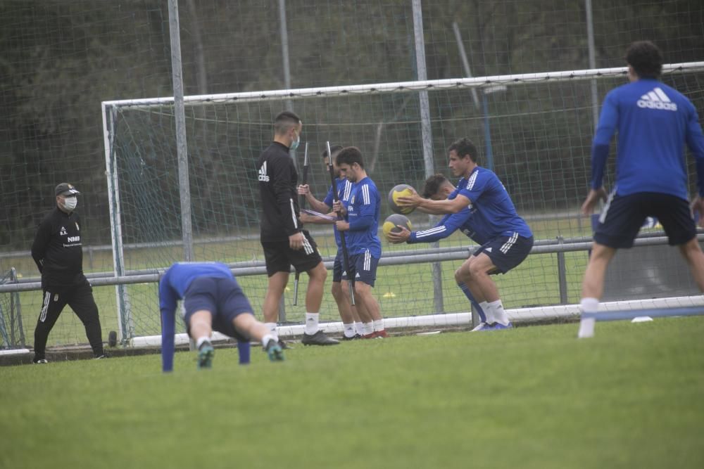 Entrenamiento del Oviedo en El Requexón