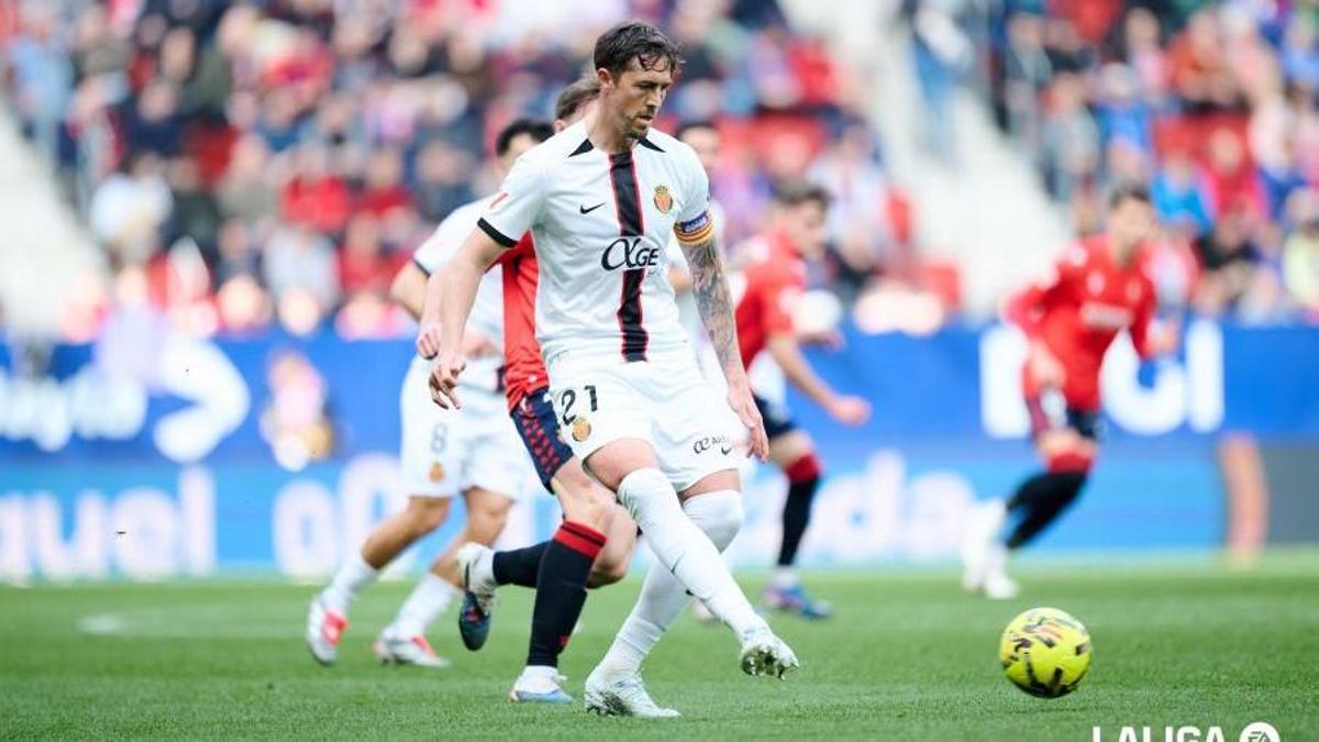 Raíllo, en el pasado partido ante Osasuna.