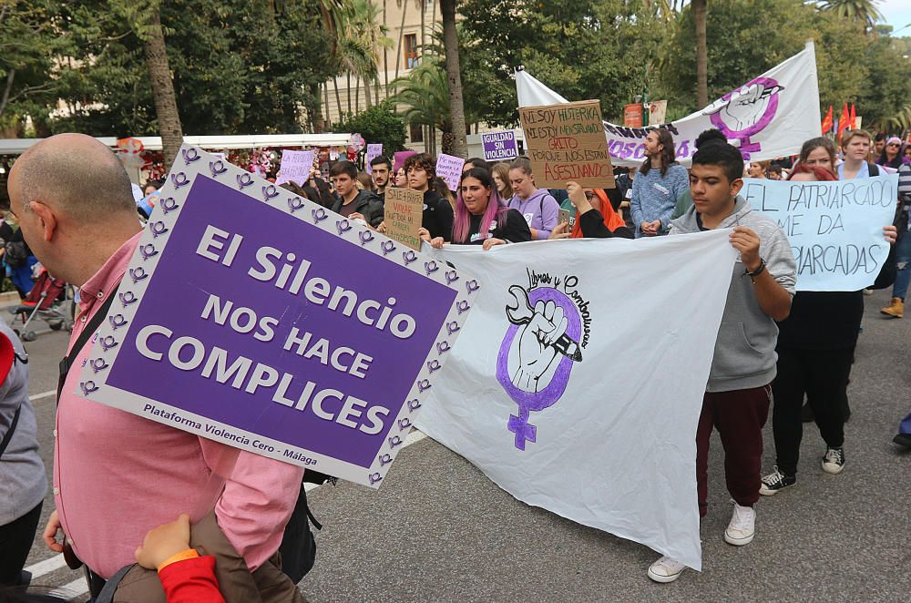 Manifestación contra la violencia de género en Málaga