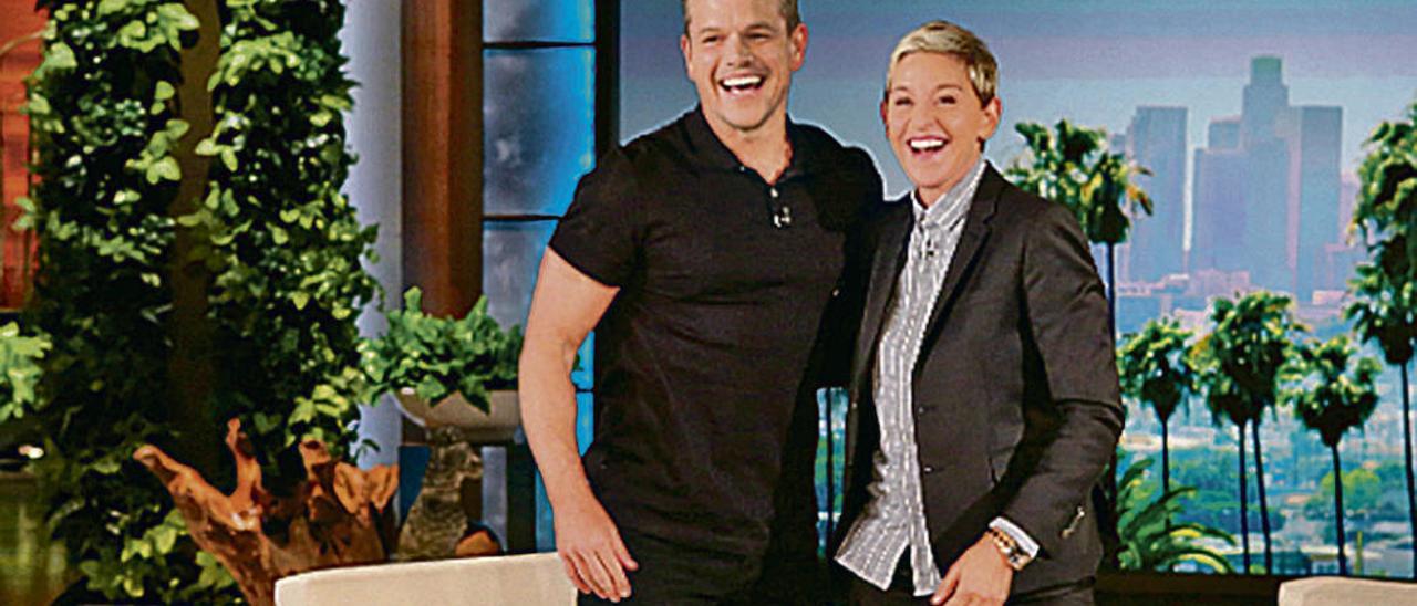Matt Damon en el programa de Ellen DeGeneres.