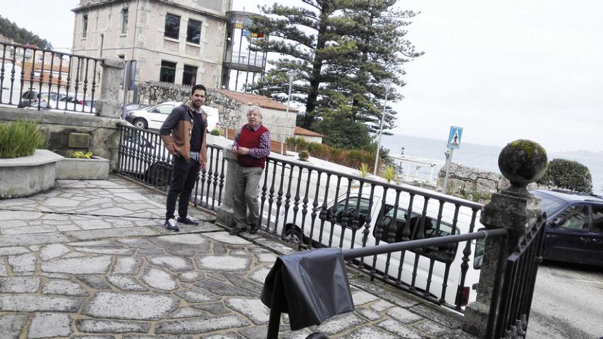 Liébanas y Montejano, en el espacio donde se ubicará la terraza.