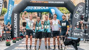 Una imagen de los cinco primeros clasificados de la edición 2024 de la Zegama – Aizkorri