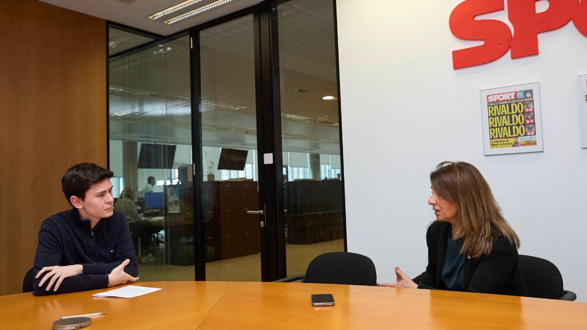 Mertixell Budó durante su entrevista con SPORT