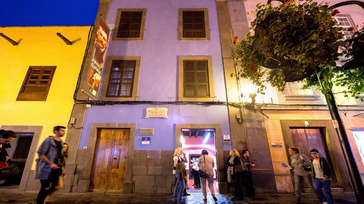 Imagen del exterior de la Casa Museo Pérez Galdós en la última edición de la Noche Europea de los Museos.