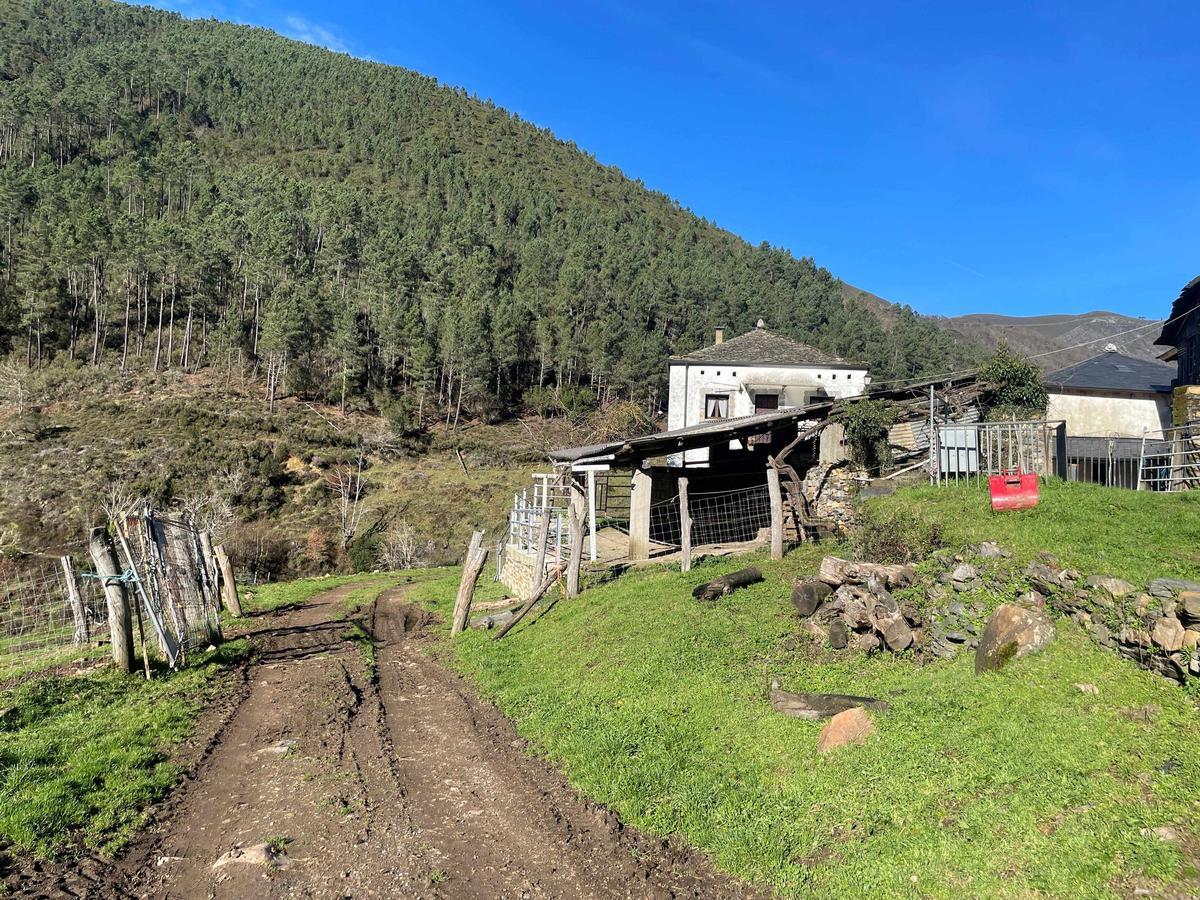 Vista de Forna con el camino que se va a reparar en primer término