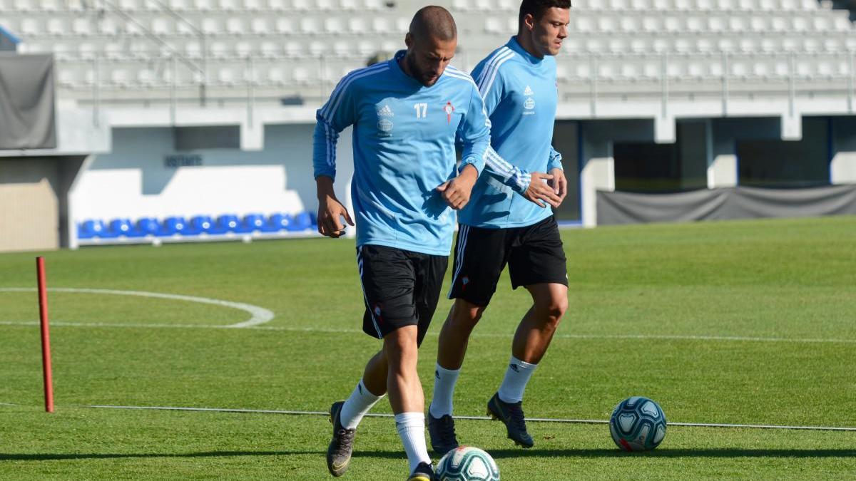 Juncá y Mazan, durante un entrenamiento en pretemporada.