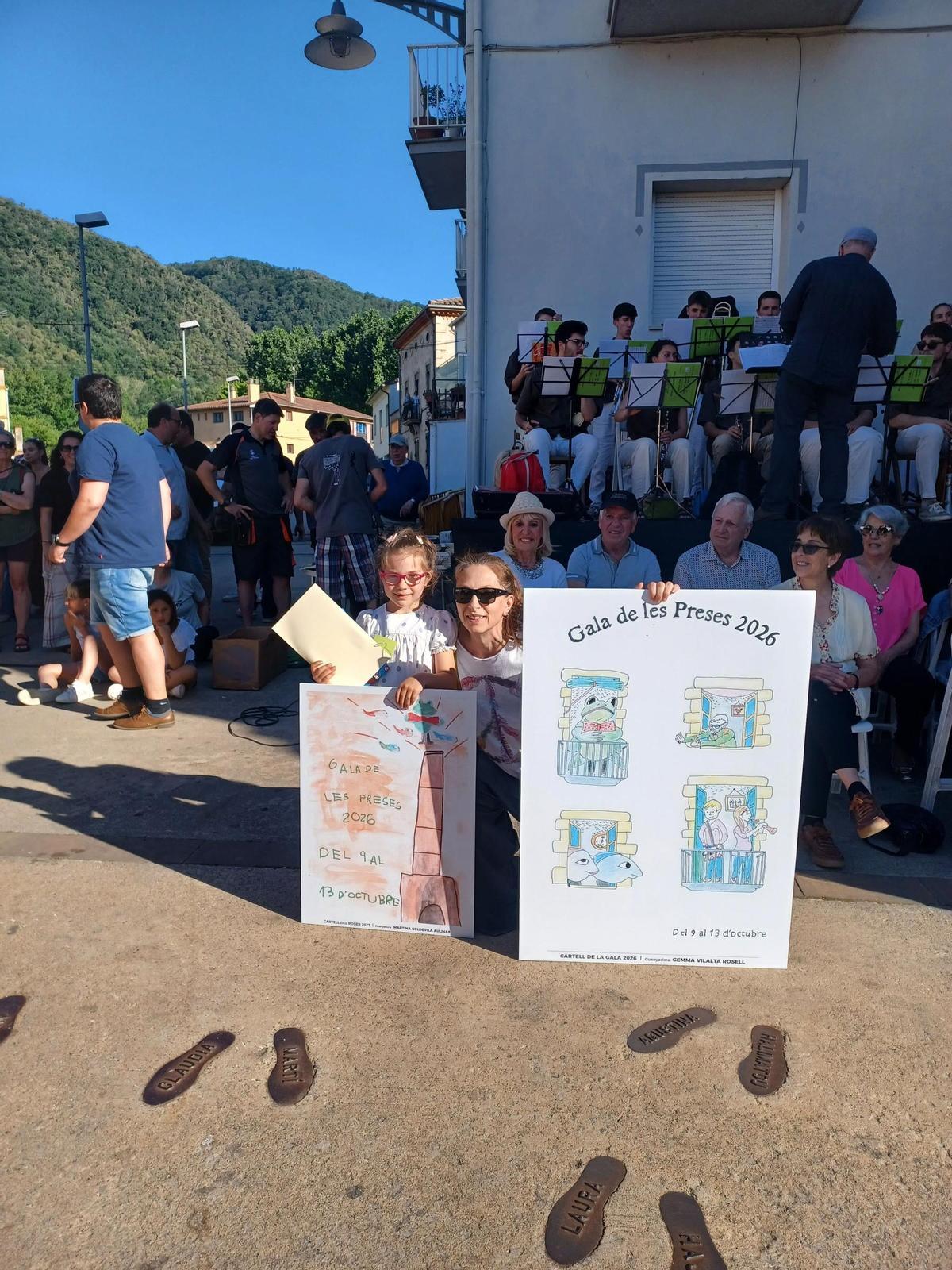 Els cartells premiats al concurs de la Gala i la Festa del Roser de les Preses.