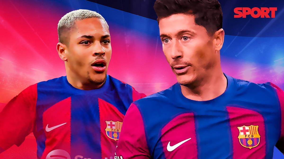 Vitor Roque y Lewandowski