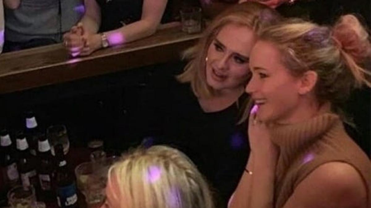 Adele y Jennifer Lawrence en su juerga más sonada