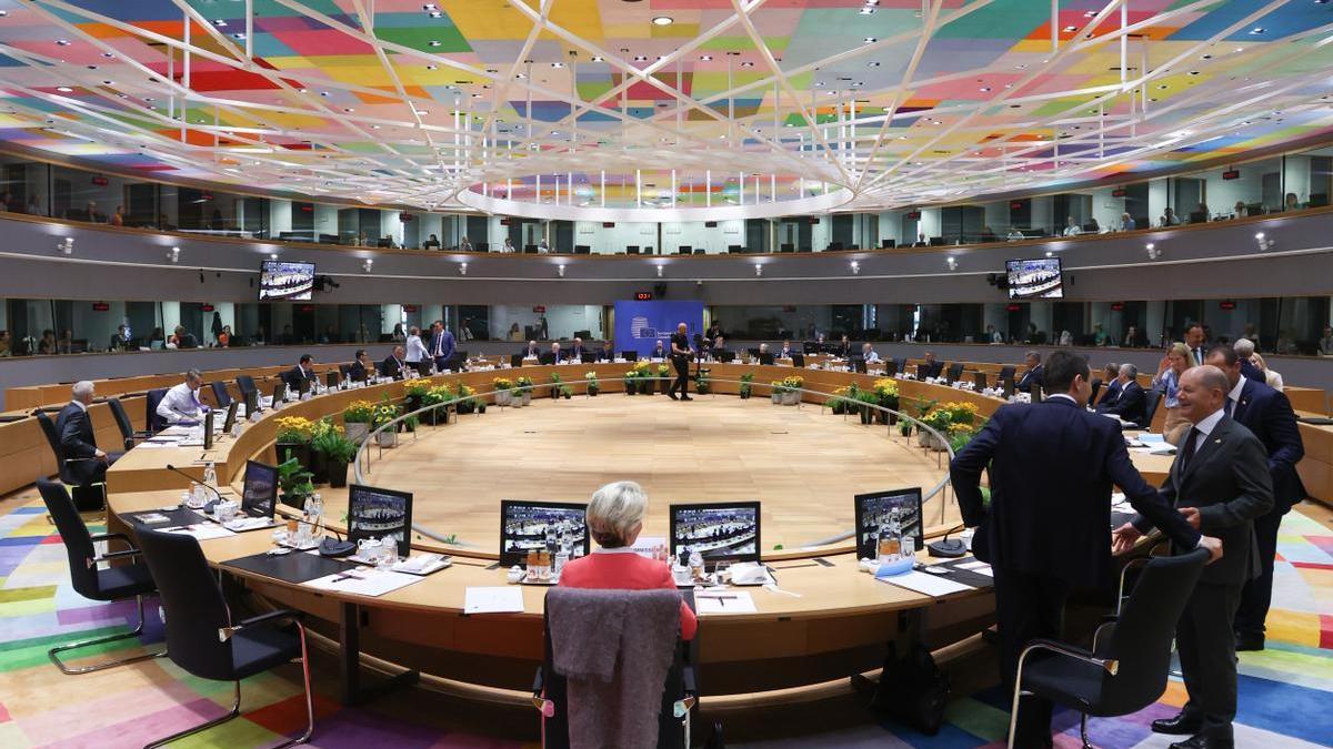 Vista general del Consejo Europeo en Bruselas.
