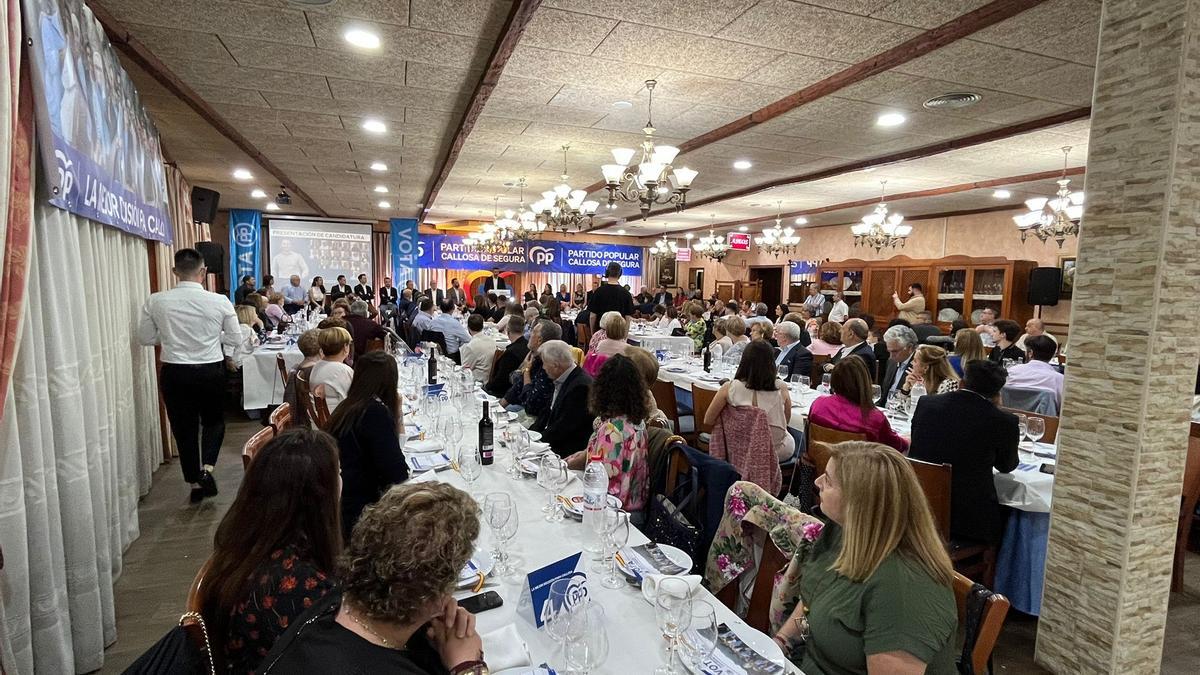 Aspecto que presentaba el restaurante durante el acto de proclamación del candidato del PP en Callosa de Segura