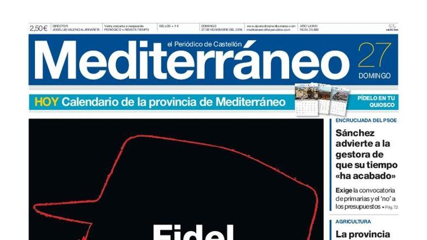 Fidel es historia, en la portada de Mediterráneo