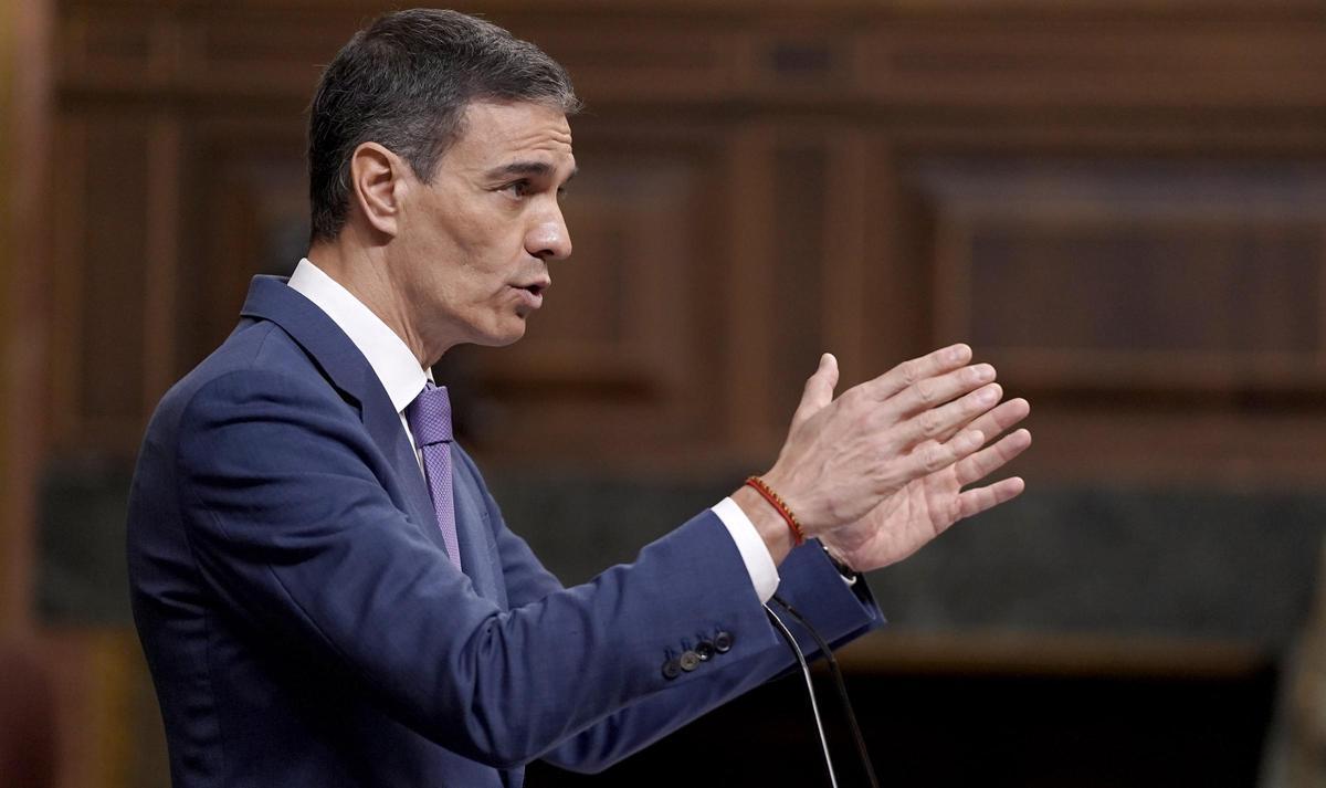 Pedro Sánchez comparece en el Congreso de los Diputados.