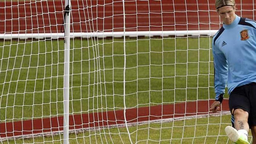 Fernando Torres, durante un entrenamiento.