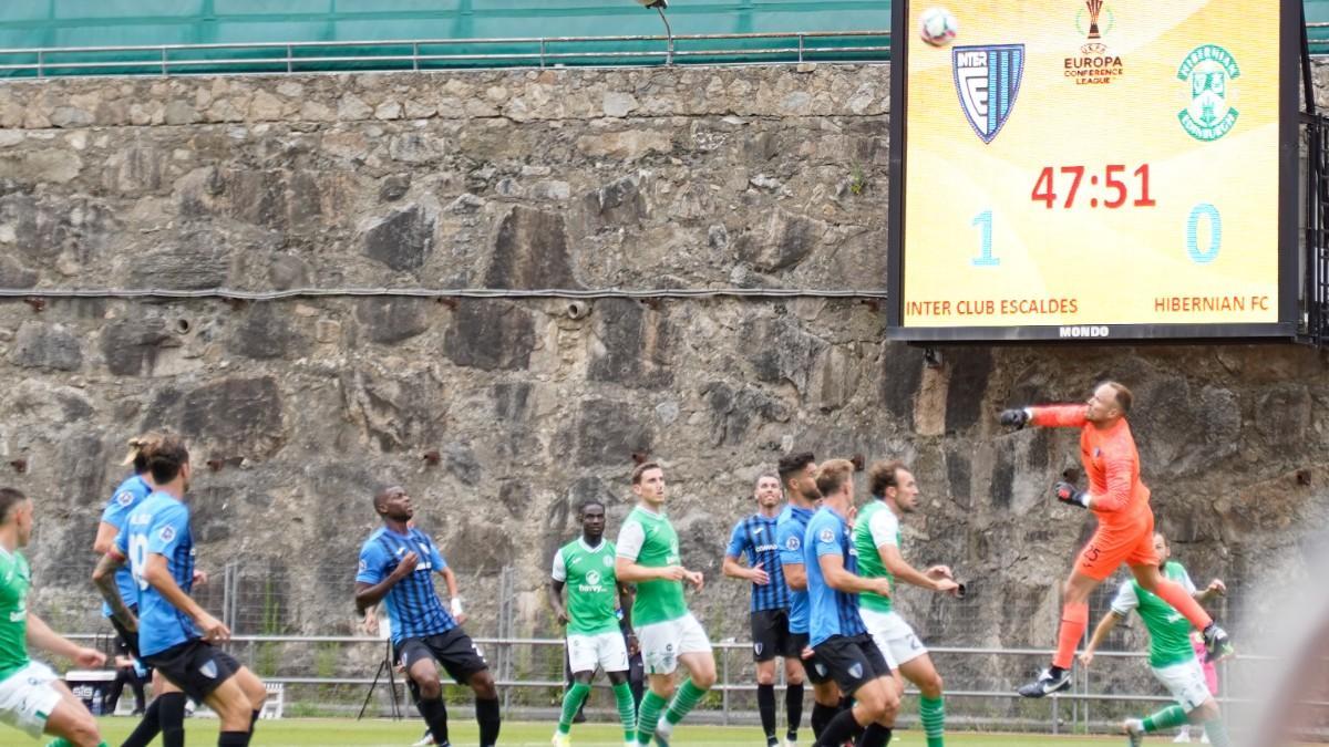 El Inter Escaldes de Andorra quedó eliminado ante el Hibernian en la Conference League